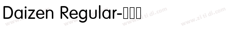 Daizen Regular字体转换